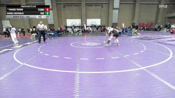 135 lbs Champ. Round 2 - Paige Tihen, Ft. Zumwalt South vs Karli Sickels, Frontenac