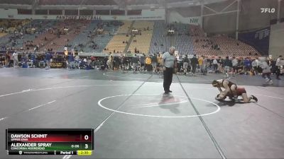 133 lbs Quarterfinal - Dawson Schmit, Upper Iowa vs Alexander Spray, Concordia Moorehead