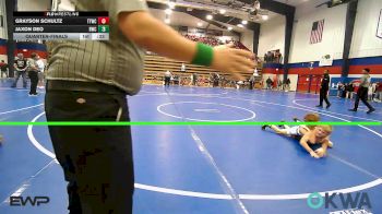 67 lbs Quarterfinal - Grayson Schultz, Team Tulsa Wrestling Club vs Jaxon Deo, Berryhill Wrestling Club