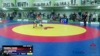 71kg Cons. Round 3 - Mannraj Thiara, Canadian Mal Wrestling vs Levi Creighton, Team Impact WC