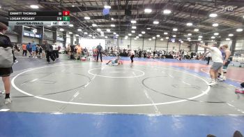 142 lbs Quarterfinal - Emmitt Thomas, OHIO GOLD - MS vs Logan Podany, IRONWHALE - MS