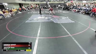 182 lbs Semis & 1st Wrestleback (8 Team) - Andrew Wendt, Dover Eyota vs Spencer Ness, Bemidji