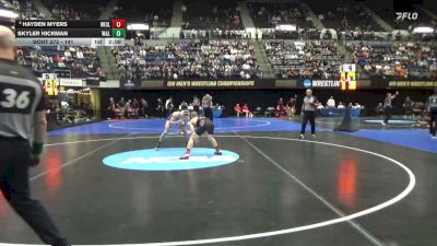 141 lbs Cons. Round 2 - Skyler Hickman, Wash. & Lee vs Hayden Myers, Wesleyan (CT)