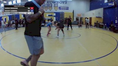 106 lbs Cons. Round 3 - Sarah Bingham, Camden Outsiders vs Hailey Camera, Caveman