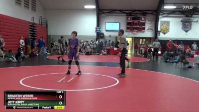 5th Place Match - Braxten Weber, Keokuk Kids Wrestling Club vs Jett Kirby, Burlington Junior Wrestling