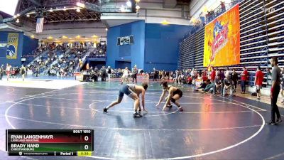 144 lbs Cons. Round 5 - Brady Hand, Christiansburg vs Ryan Langenmayr, Lakeland Regional