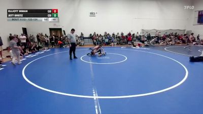 122-124 lbs Round 2 - Elliott Inman, Carey Jr High vs Jett Bretz, Centennial Middle School