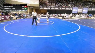 Girls 3A 130 lbs Champ. Round 1 - Paige McGee, Cheney (Girls) vs Isabella Lauer, Auburn Mountainview (Girls)