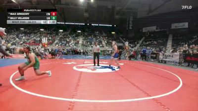 3A-215 lbs Quarterfinal - Billy Velarde, Lander Valley vs Max Gregory, Lyman