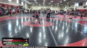 70 lbs Cons. Semi - Lola Barrett, St. James Cyclones vs Alivia Emms, Simley Wrestling Club