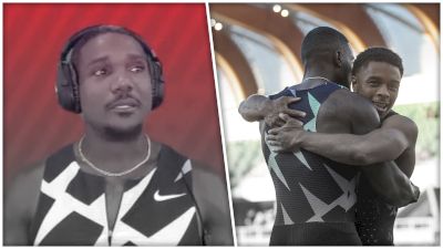 Justin Gatlin Gets Emotional After Injury In 100m Final