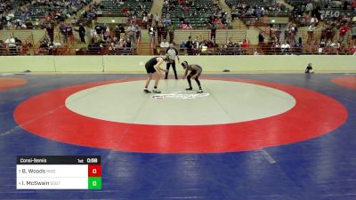 110 lbs Consolation - Braylin Woods, Ridgeland Wrestling Club vs Isaiah McSwain, South Forsyth WAR Wrestling Club