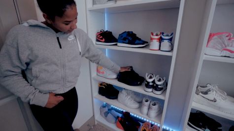 Jordan Chiles Shows Off Sneaker Collection