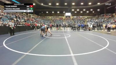 190 lbs Champ. Round 1 - Clair Harder, Newton Hs vs NaCola Williams, Leavenworth HS