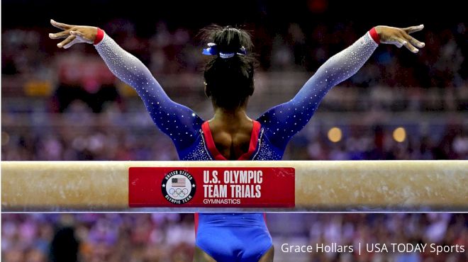 Biles Leads Women's AA Standings After Day 1 Of U.S. Olympic Team Trials