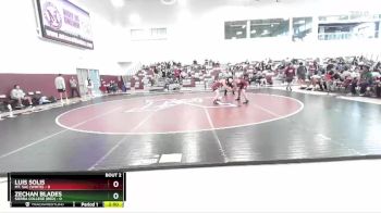 133 lbs Round 2 (3 Team) - Zechan Blades, Sierra College (RED) vs Luis Solis, Mt. SAC (White)