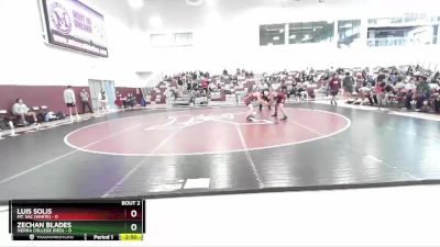 133 lbs Round 2 (3 Team) - Zechan Blades, Sierra College (RED) vs Luis Solis, Mt. SAC (White)