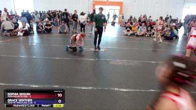 70 lbs Round 1 (4 Team) - Jayliannes Hardguittini, Team Palmetto Pink vs Chloe Winther, Team NC Wrestling Club