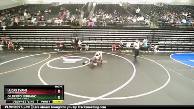 123 lbs Cons. Round 3 - Gilberto Serrano, Granger High School vs Lucas Evans, Logan High School