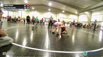 100 lbs Rr Rnd 3 - Emma Evans, Bartlesville Wrestling Club vs Eralynn Slaton, Bristow Elementary Wrestling Club