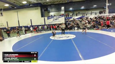 133 lbs Champ. Round 1 - Ethan Spacht, North Central College vs Yuki Uchishiba, Wheaton College