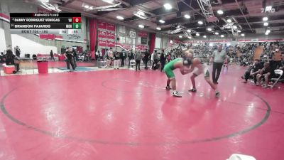 190 lbs 7th Place Match - Brandon Fajardo, Monrovia vs Danny Rodriguez Venegas, Victor Valley