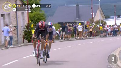 Brent Van Moer, Matej Mohorič Attack Breakaway For Stage 7 KOM Sprint - 2021 Tour de France