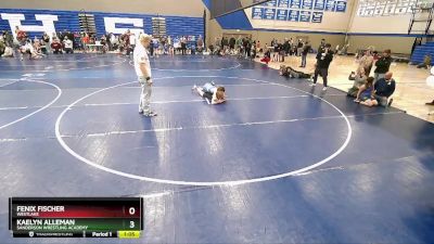 125 lbs Semifinal - Kaelyn Alleman, Sanderson Wrestling Academy vs Fenix Fischer, Westlake