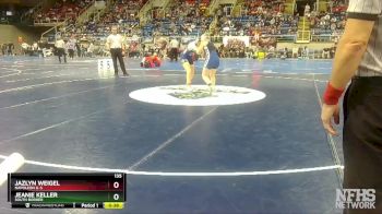 135 lbs Cons. Semi - Jeanie Keller, South Border vs Jazlyn Weigel, Napoleon G-S