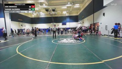 122 lbs Cons. Round 5 - Aric Mendoza, Braveheart WC vs Parker Valterria, Rim Of The World High School