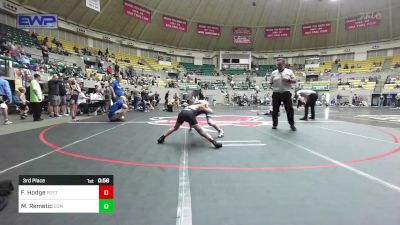 70 lbs 3rd Place - Flynt Hodge, Pottsville Apache Youth Wrestling vs Michael Remetic, Conway Wrestling Club