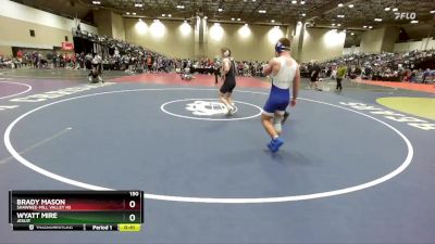 150 lbs Cons. Round 2 - Wyatt Mire, Jesuit vs Brady Mason, Shawnee-Mill Valley HS