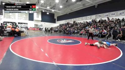 125 lbs Quarterfinal - Jocelyn Sosa, Schurr vs Rose Mary Dodd, Temescal Canyon