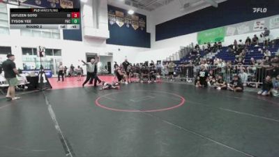 40 lbs Round 2 - Tyson Yee, Pounders Wrestling Club vs Jayleen Soto, Riverside Rascals