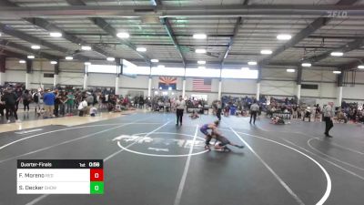 58 lbs Quarterfinal - Fitz Moreno, Red Wave WC vs Steele Decker, Show Low