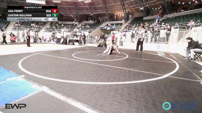 55 lbs Consi Of 4 - Asa Perry, Wyandotte Youth Wrestling vs Luxton Sullivan, Cushing Tigers