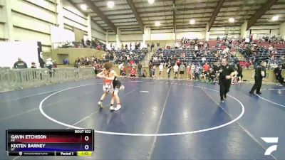 102 lbs Cons. Round 2 - Gavin Etchison, MT vs Kixten Barney, UT