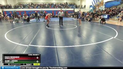 160 lbs Cons. Round 4 - Zach Resendiz, American Falls vs Gabe Larsen, Coeur D Alene