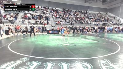 U23 Women - 50 lbs Champ. Round 2 - Ava Bayless, PA vs Sereena Baca, CA