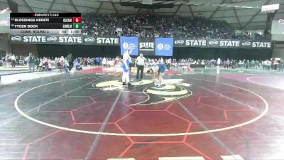 Boys 3A 285 lbs Cons. Round 3 - Tycen Bock, Sedro-Woolley vs Blessings Kereti, Decatur