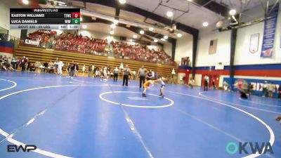 55 lbs Rr Rnd 3 - Easton Williams, Team Tulsa Wrestling Club vs Luca Daniels, Winfield Youth Wrestling