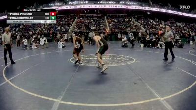 3A 120 lbs Champ. Round 1 - Ethan Brownlee, South Johnston High School vs Pierce Prescod, Cedar Ridge