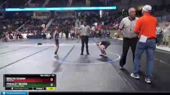 75 lbs Quarterfinal - Brilyn Stamm, Wildcat vs Presley Beard, Kansas Young Guns