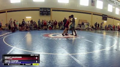 157 lbs Cons. Round 3 - Grant Uhlemann, Unattached vs Mekhi Cooper, Team Jeff Wrestling Club