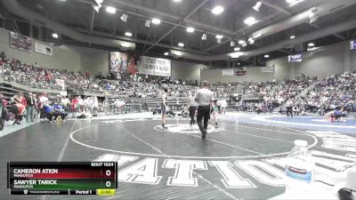 1A 144 lbs Quarterfinal - Cameron Atkin, Panguitch vs Sawyer Tarick, Panguitch