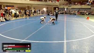 65 lbs Cons. Round 2 - Gavin Boehlke, Buffalo vs Kane Niemi, DGF