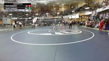 120 lbs 5th Place Match - Nate Seimears, Council Grove Hs vs Scott Leandro, Burlingame Hs