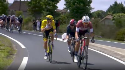Tadej Pogačar Upset As Michał Kwiatkowski Attacks After Crash - 2021 Tour de France