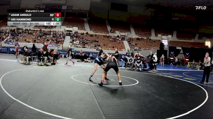 D1-150 lbs Champ. Round 1 - Ari Hammond, Pinnacle High School vs Adam ...