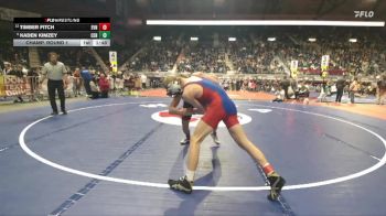 4A-132 lbs Champ. Round 1 - Kaden Kimzey, Central vs Timber Fitch, Evanston